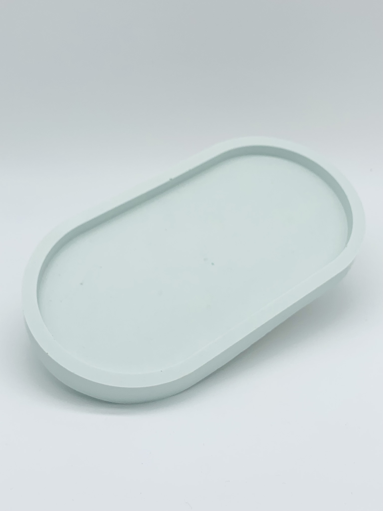 Billede af 'Pastel blå' - Oval Trinket Tray skål