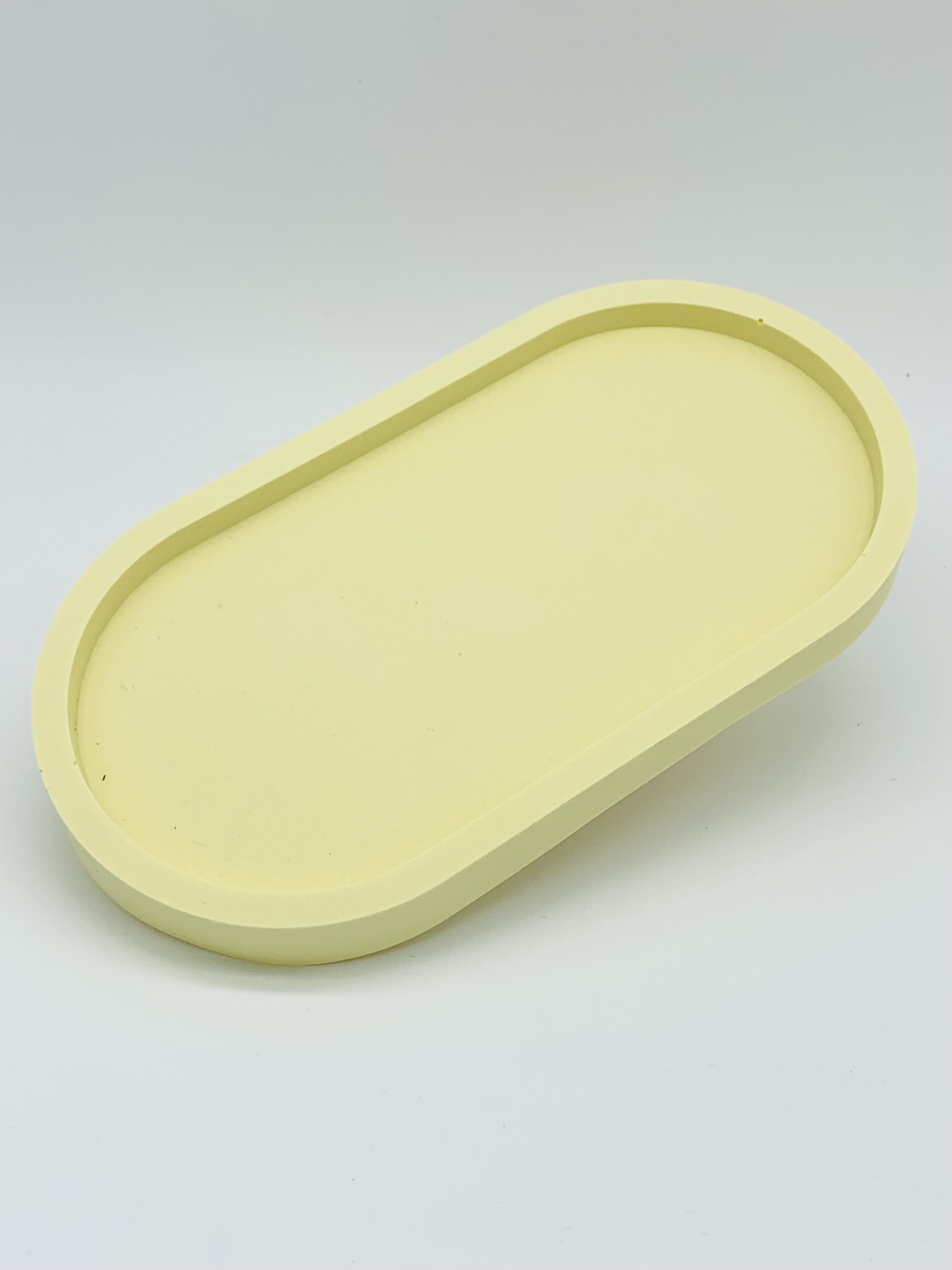 Billede af 'Pastel gul' - Oval Trinket Tray skål