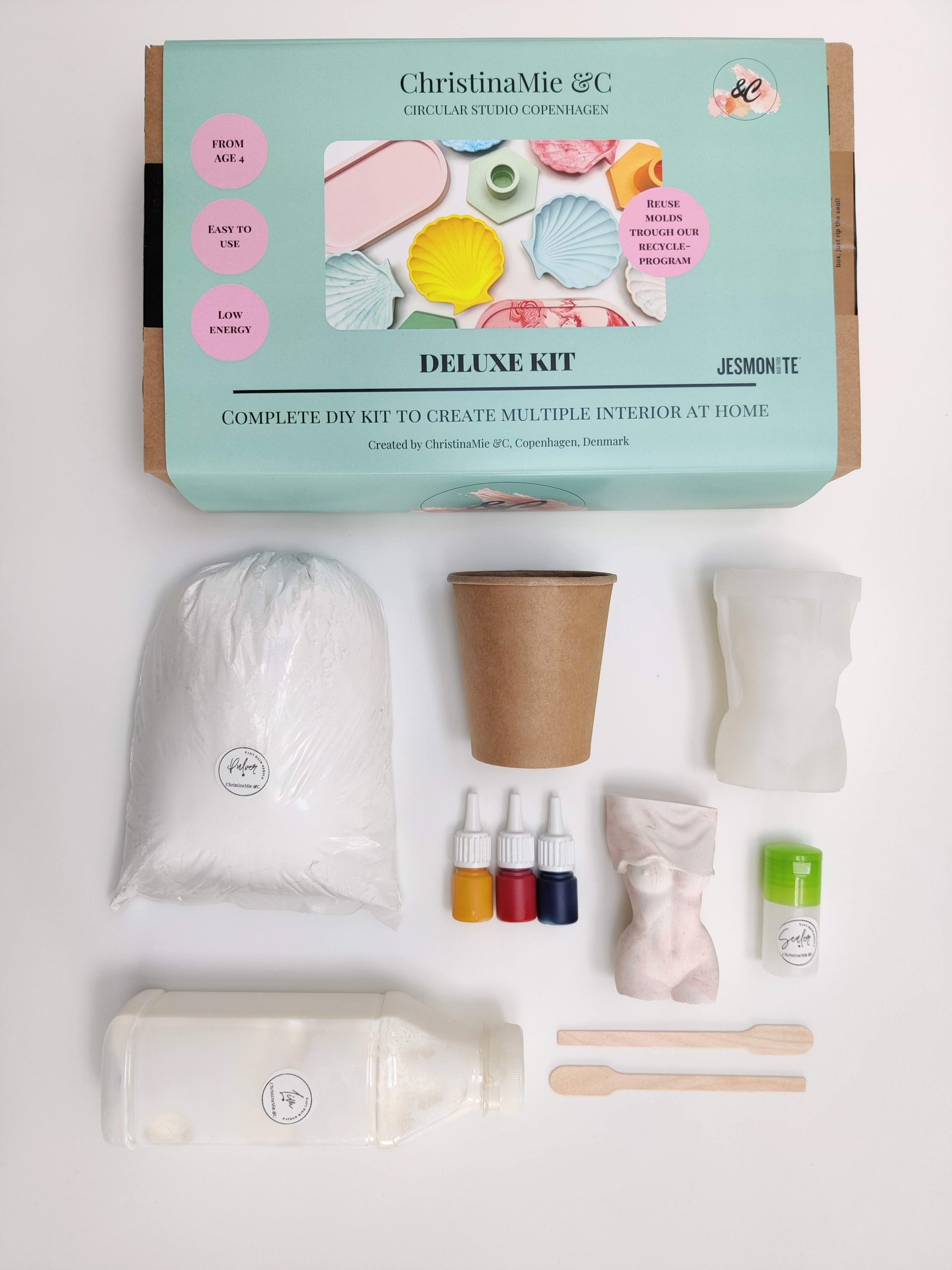 Billede af DIY DELUXE kit: DIY krea kit med lille kvindevase